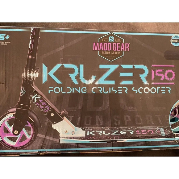KRUZER 150 FOLDING CRUISER SCOOTER BRAND NEW - NEVER OPENED-  TEAL/BLACK - Picture 11 of 12
